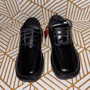 DEER STAG Boys Dress SHOES sz 12 M Gabe Black Lace up Church wedding